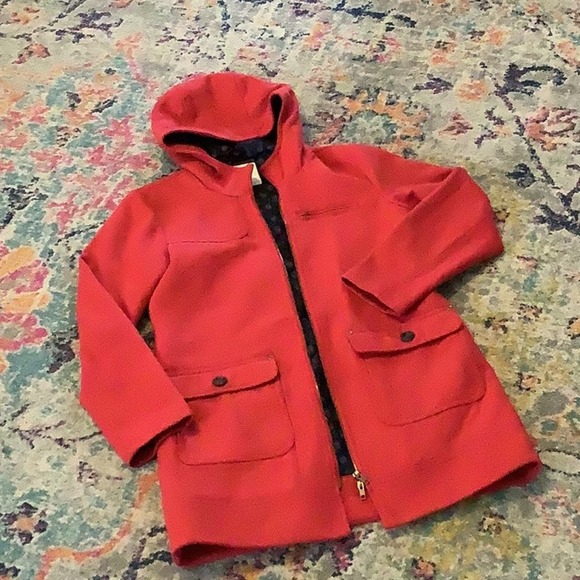 CARVE DESIGNS Red Festive Wool Blend Pea Coat M - Picture 4 of 11